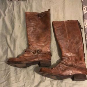 Steve Madden Roadee leather distressed boots 8